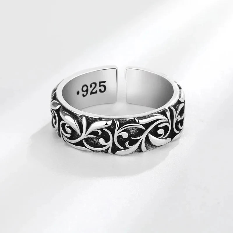 ALBNO Retro Vine Ring – Unisex Punk Vintage Style