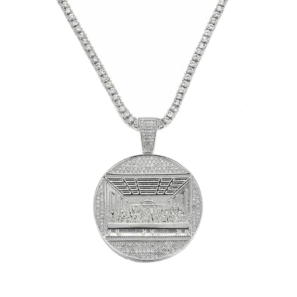 Last Supper Pendant Cuban Chain Necklace