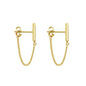 ALBNO Women’s Gold Chain Earrings – 14K Plated