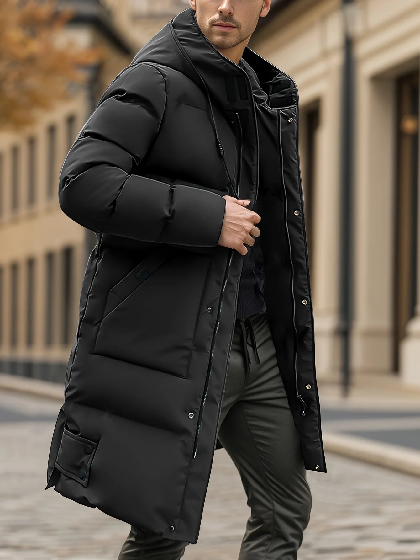ALBNO Men’s Heavyweight Winter Coat – Windproof & Hooded