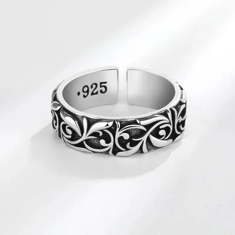 ALBNO Retro Vine Ring – Unisex Punk Vintage Style
