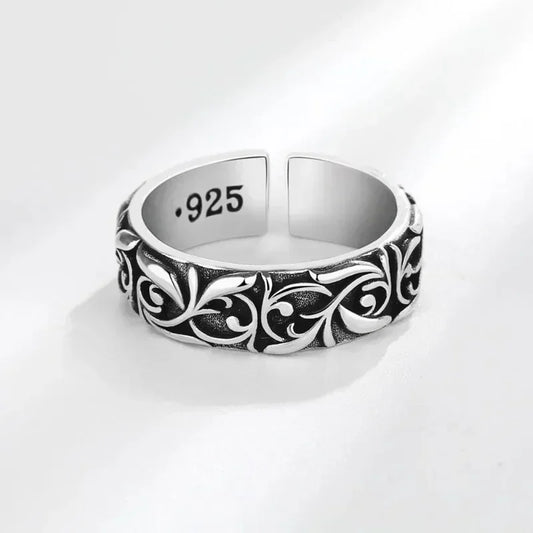 ALBNO Retro Vine Ring – Unisex Punk Vintage Style