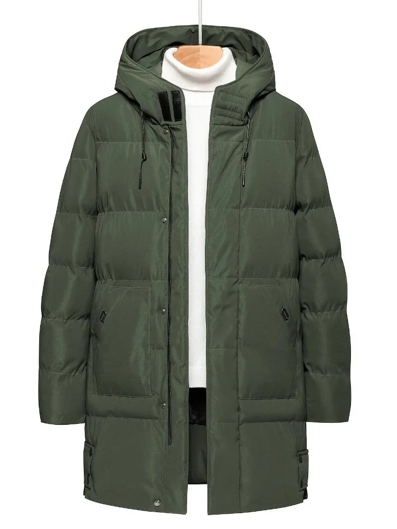 ALBNO Men’s Heavyweight Winter Coat – Windproof & Hooded