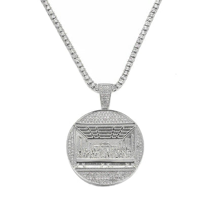Last Supper Pendant Cuban Chain Necklace