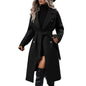 Elegant Women's Wool Trench Coat with Belt – Fall & Winter Fashion