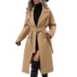 Elegant Women's Wool Trench Coat with Belt – Fall & Winter Fashion