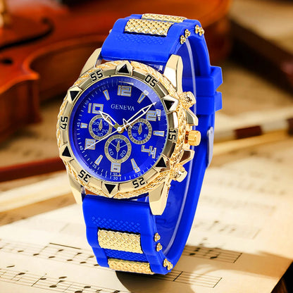 Vintage Men’s Watch Set (2pcs) – Quartz Stainless Steel & Silicone