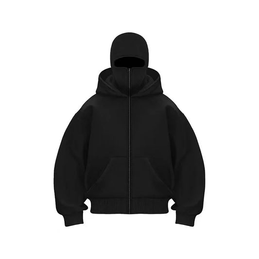 Unisex Balaclava Y2K Gothic Double Hooded Sweatshirt – Autumn/Winter