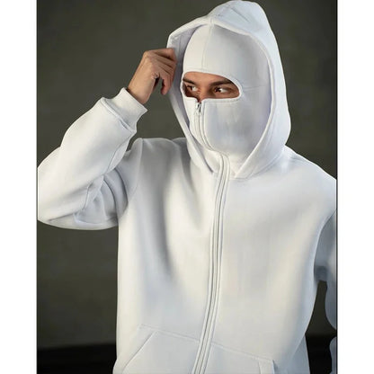 Unisex Balaclava Y2K Gothic Double Hooded Sweatshirt – Autumn/Winter
