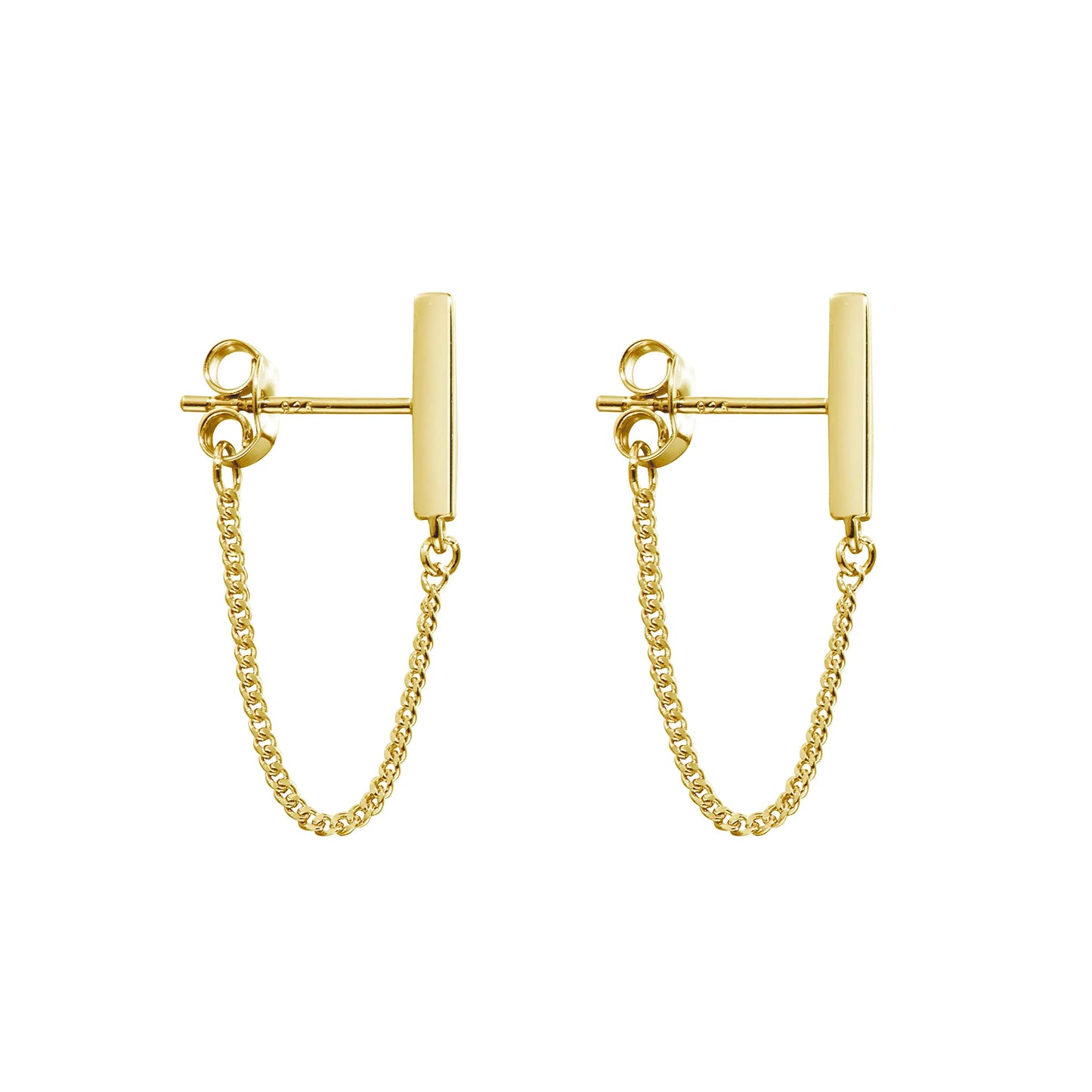 ALBNO Women’s Gold Chain Earrings – 14K Plated