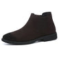 Men's High-Top Leather Chelsea Ankle Boots